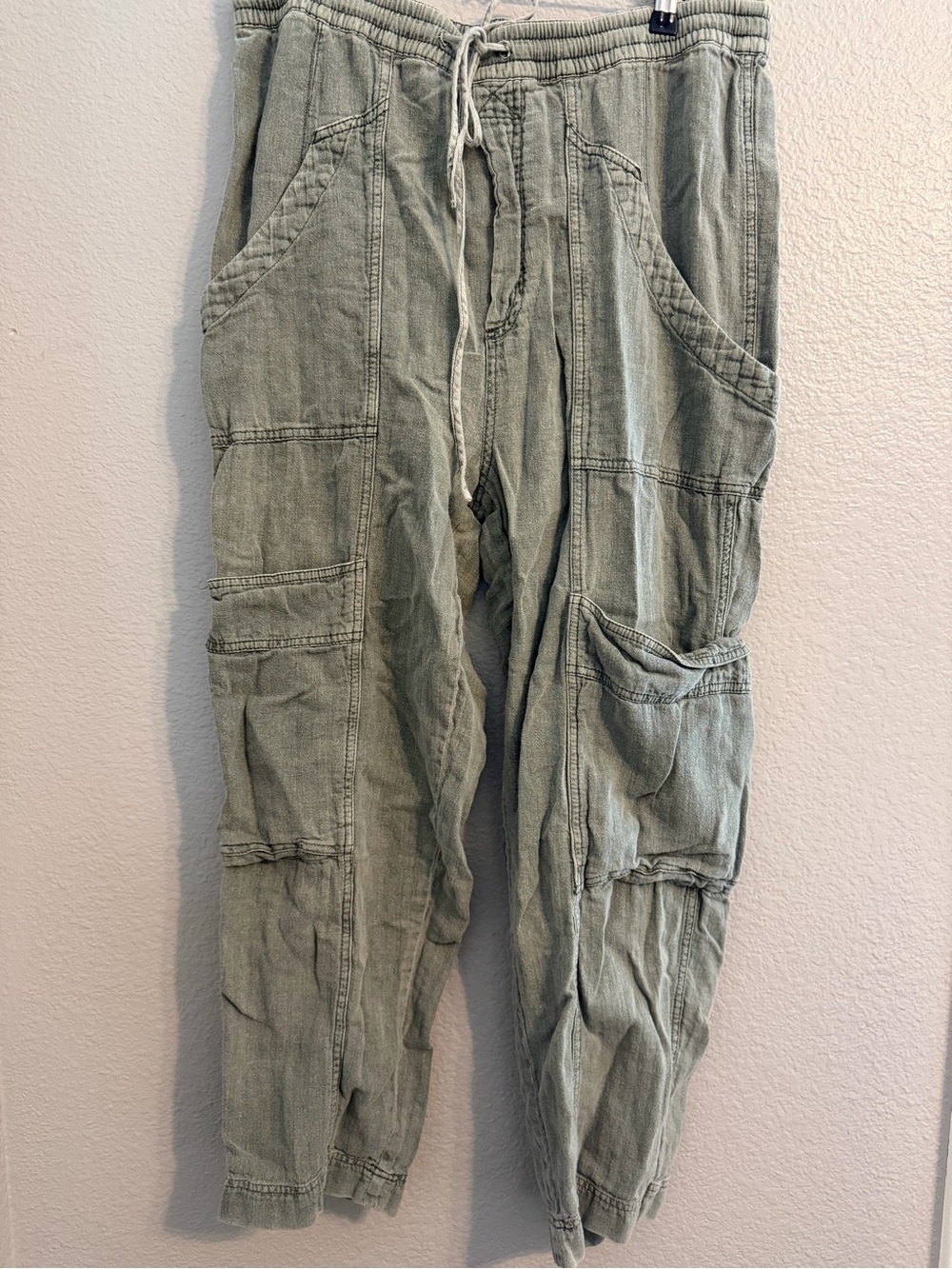 Free People womens Cargo Pants in Light Sage Green